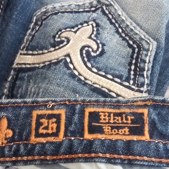 Rock Revival Women's 26 Bootcut Blair Embellished Distressed NWOT DEFECT - Picture 11 of 12
